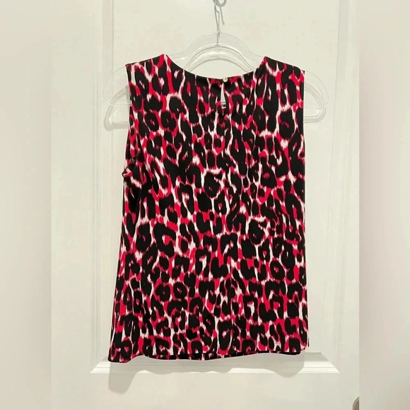 Calvin Klein Black and Fuchsia Sleeveless Blouse - Picture 6 of 14